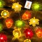 2-Pack 3D Fall Pumpkin String Lights, 40 LED / 13 ft Thanksgiving Decorations – Battery Powered Autumn Garland with Pumpkins, Acorns & Maple Leaves, Indoor/Outdoor Waterproof Fall & Halloween Decor (Warm White Lights)